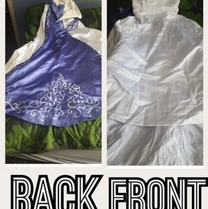 Purple and White Dress